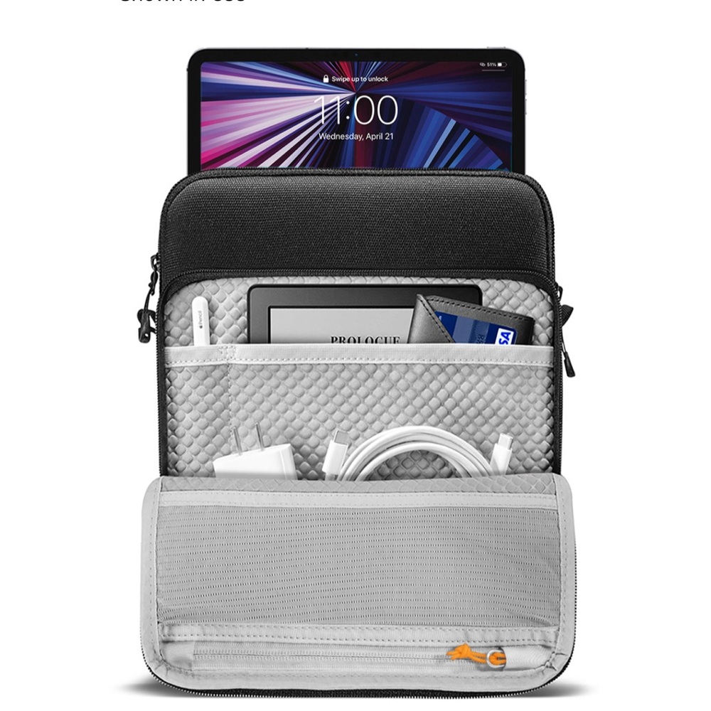 NWT • tomtoc • DefenderACE-B03 Tablet Shoulder Bag • Black • 12.9in iPad Pro - Picture 10 of 13